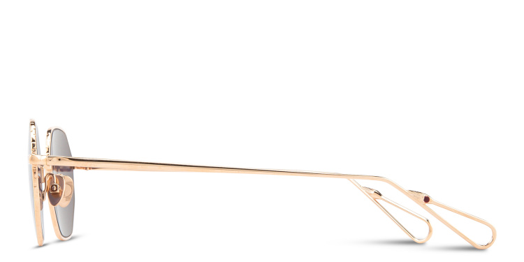 Shop AHLEM Gaillon Unisex Irregular Sunglasses in Gold online.