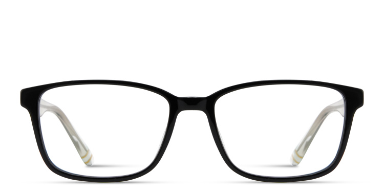 Shop EYE'M Logo Kids Rectangle Eyeglasses in Black online.