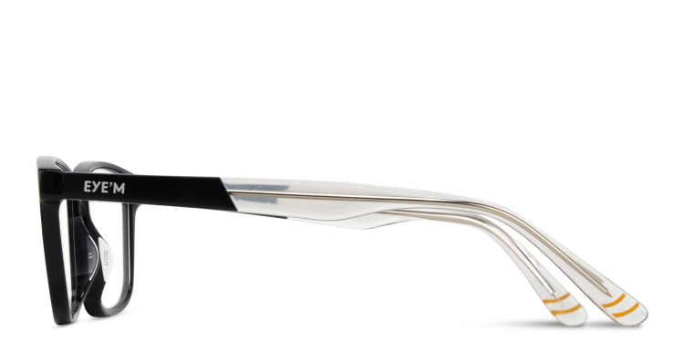 Shop EYE'M Logo Kids Rectangle Eyeglasses in Black online.