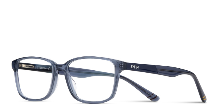 Shop EYE'M Logo Kids Rectangle Eyeglasses in Blue online.