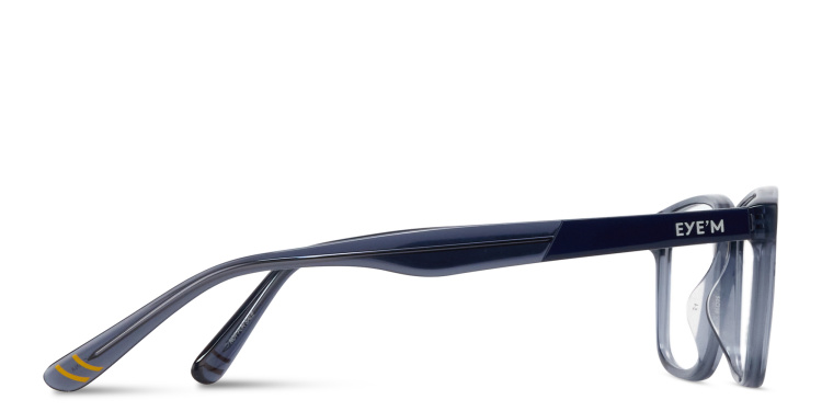 Shop EYE'M Logo Kids Rectangle Eyeglasses in Blue online.