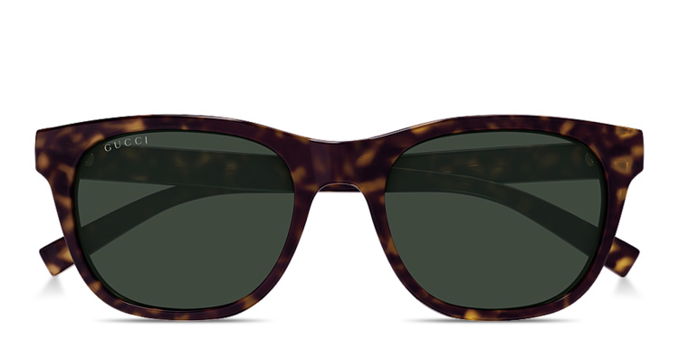 Shop GUCCI Web Square Sunglasses in Havana online.