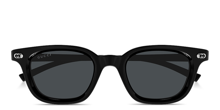Shop GUCCI GG Square Sunglasses in Black online.