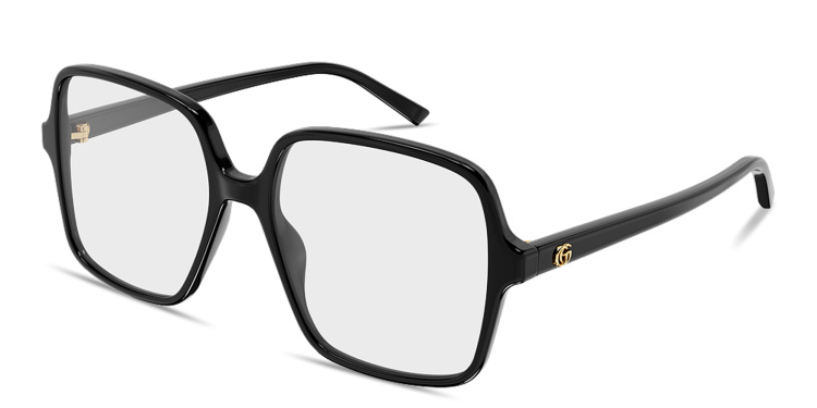 تسوق نظارات طبية مربّعة كبيرة بشعار جي جي غوتشي بلون أسود أونلاين.