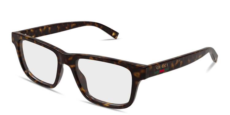 تسوق نظارات طبية مستطيلة بنقشة ويب غوتشي بلون مموه أونلاين.
