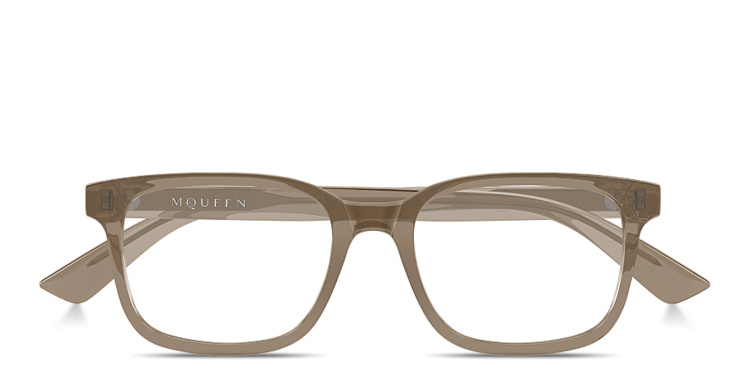 تسوق نظارات طبية مستطيلة بتوقيع العلامة ألكسندر ماكوين بلون بني أونلاين.