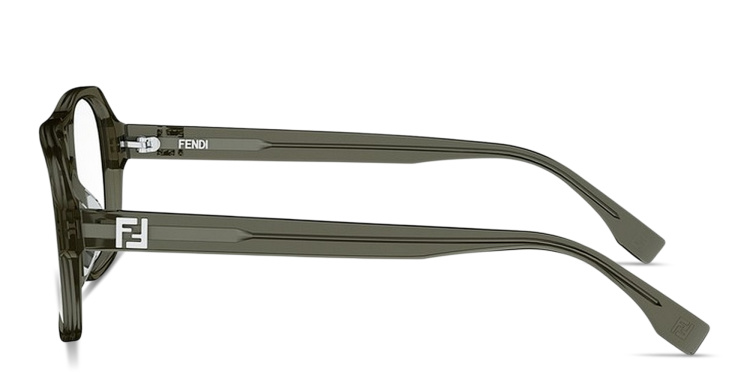 تسوق نظارات طبية مربّعة بشعار FF المربّع فيندي بلون أخضر أونلاين.