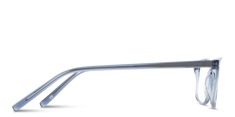 Shop EYE'M Logo Signature Wide Rectangle Eyeglasses in Blue online.