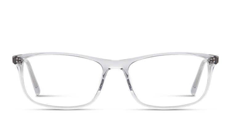 Shop EYE'M Logo Signature Wide Rectangle Eyeglasses in Grey online.