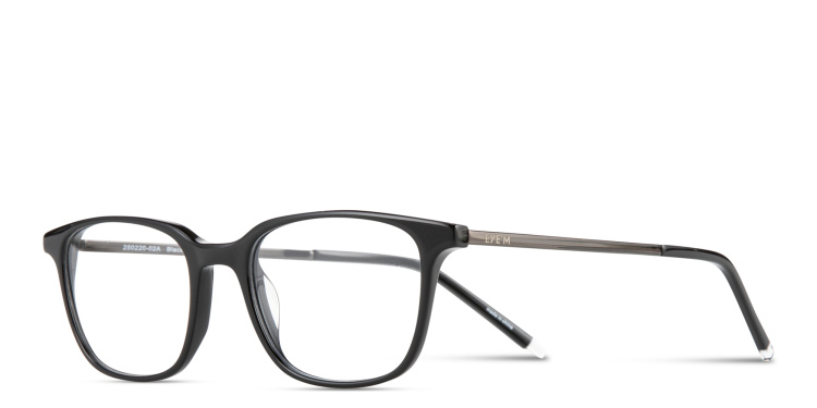Shop EYE'M Logo Signature Square Eyeglasses in Black online.