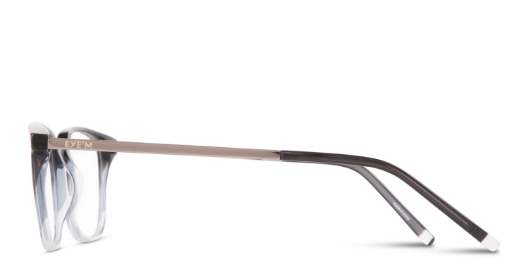 Shop EYE'M Logo Signature Square Eyeglasses in Grey online.