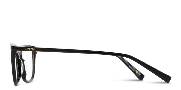 Shop EYE'M Logo Signature Cat-Eye Eyeglasses in Black online.