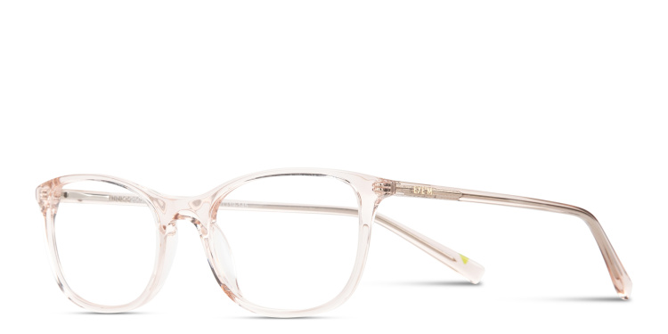Shop EYE'M Logo Signature Cat-Eye Eyeglasses in Brown online.