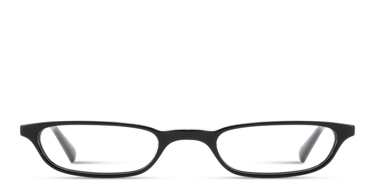 Shop EYE'M Logo Signature Unisex Rectangle Eyeglasses in Black online.