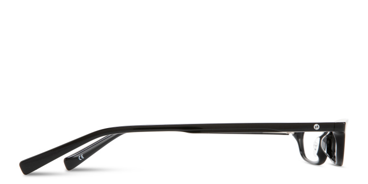 Shop EYE'M Logo Signature Unisex Rectangle Eyeglasses in Black online.