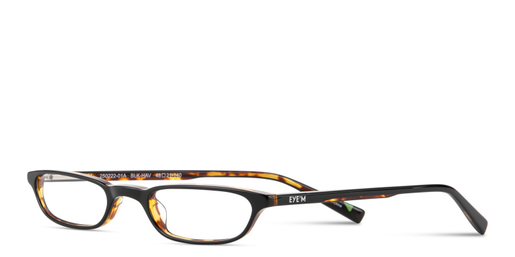 Shop EYE'M Logo Signature Unisex Rectangle Eyeglasses in Havana online.