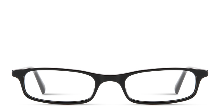 Shop EYE'M Logo Signature Unisex Rectangle Eyeglasses in Black online.