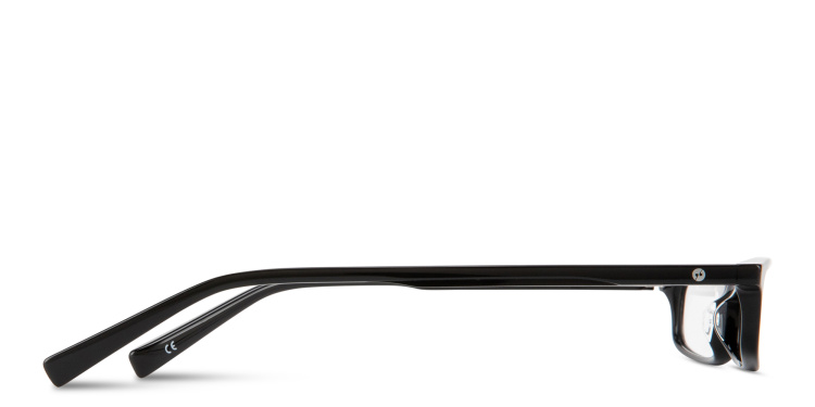 Shop EYE'M Logo Signature Unisex Rectangle Eyeglasses in Black online.