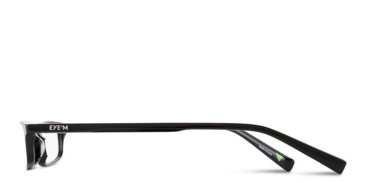 Shop EYE'M Logo Signature Unisex Rectangle Eyeglasses in Black online.