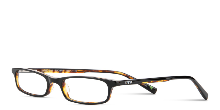Shop EYE'M Logo Signature Unisex Rectangle Eyeglasses in Havana online.