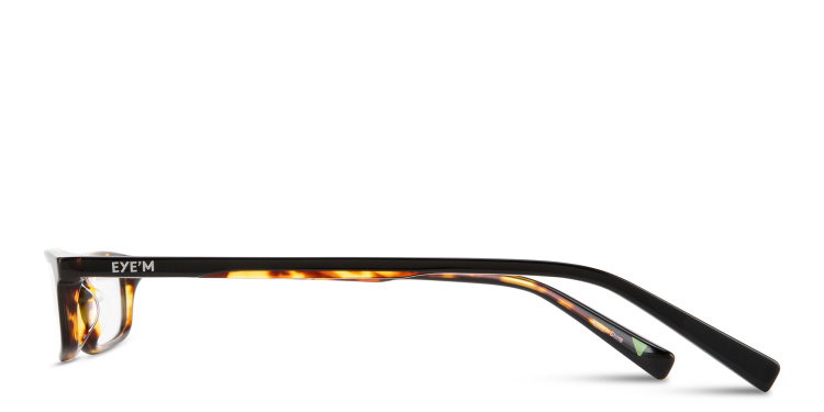 Shop EYE'M Logo Signature Unisex Rectangle Eyeglasses in Havana online.