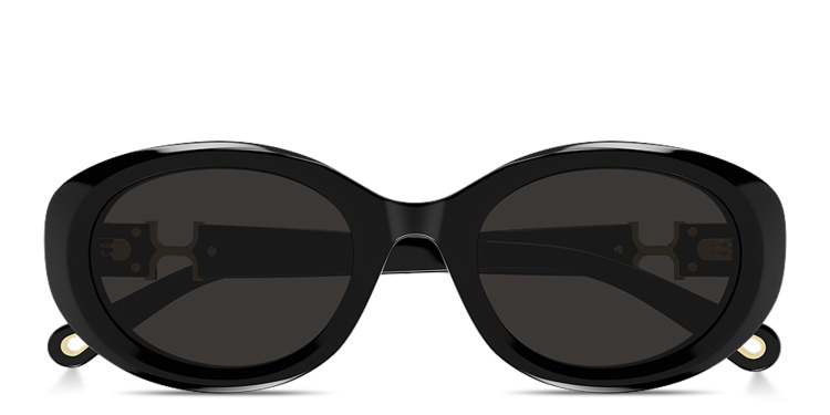 تسوق نظارات شمسية مارسي بإطار بيضاوي كلوي بلون أسود أونلاين.