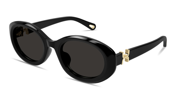 تسوق نظارات شمسية مارسي بإطار بيضاوي كلوي بلون أسود أونلاين.