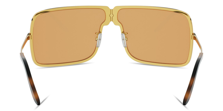 تسوق نظارات شمسية فندينس بإطار مستطيل واسع للجنسين فيندي بلون ذهبي أونلاين.