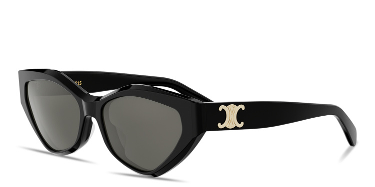 Shop CELINE Triomphe Cat-Eye Sunglasses in Black online.
