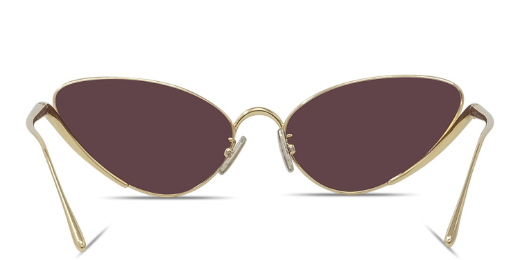 Shop LOEWE Signature Cat-Eye Sunglasses in Gold online.