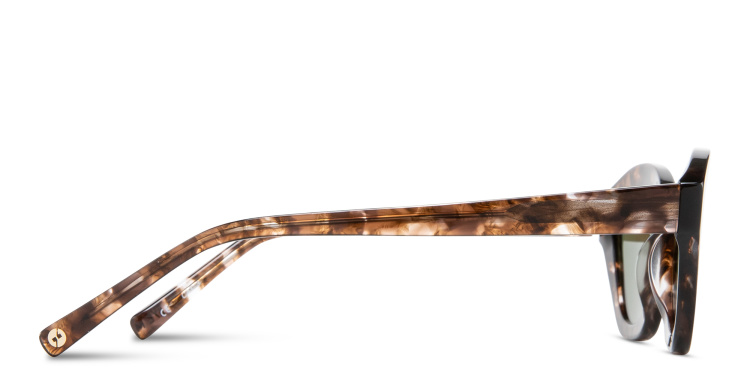 Shop EYE'M Logo Irregular Sunglasses in Havana online.