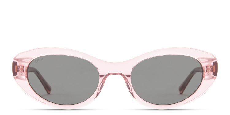 Shop EYE'M Logo Oval Sunglasses in Pink online.