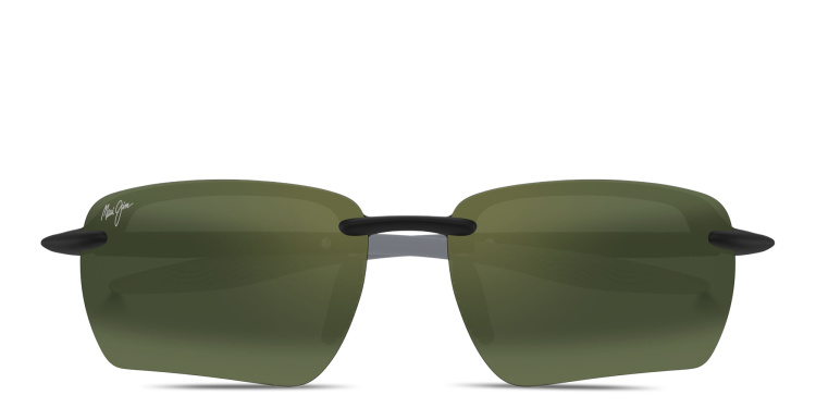 تسوق نظارات شمسية بيو غير منتظمة واسعة بدون إطار للجنسين ماوي جيم بلون أسود أونلاين.