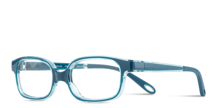 Shop SPIN ON8 Kids Rectangle Eyeglasses in Blue online.