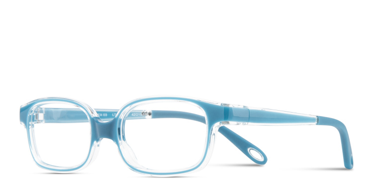 Shop SPIN ON8 Kids Rectangle Eyeglasses in Blue online.