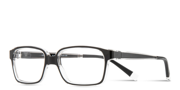 Shop SPIN ON8 Kids Rectangle Eyeglasses in Black online.