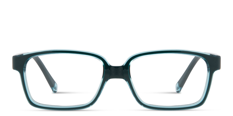 Shop SPIN ON8 Kids Rectangle Eyeglasses in Green online.