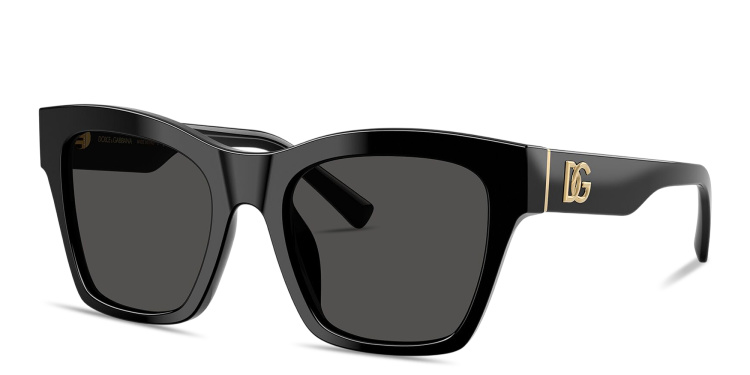 Shop Dolce & Gabbana DG Square Sunglasses in Black online.