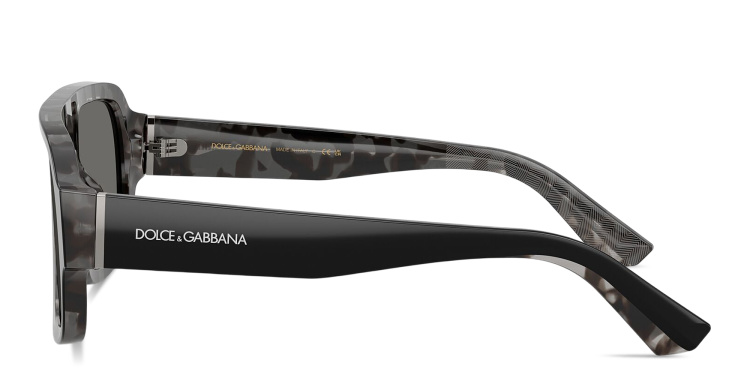 Shop Dolce & Gabbana Logo Signature Square Sunglasses in Black online.
