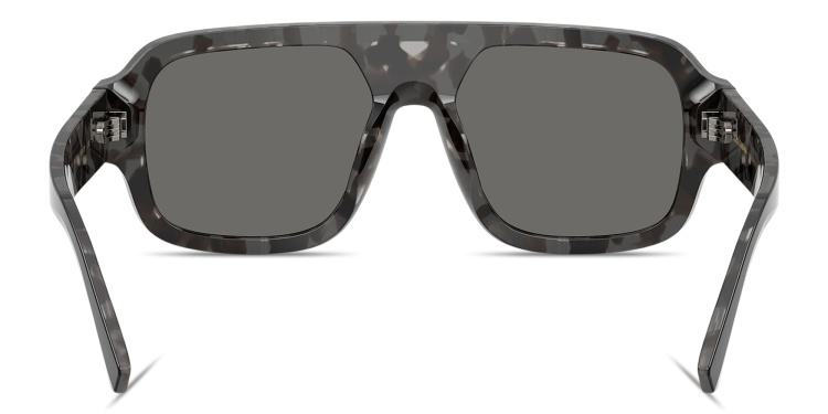 Shop Dolce & Gabbana Logo Signature Square Sunglasses in Black online.