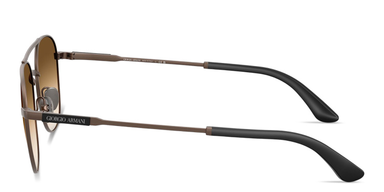 تسوق نظارات شمسية مربّعة بتوقيع العلامة جورجو أرماني بلون نحاسي أونلاين.