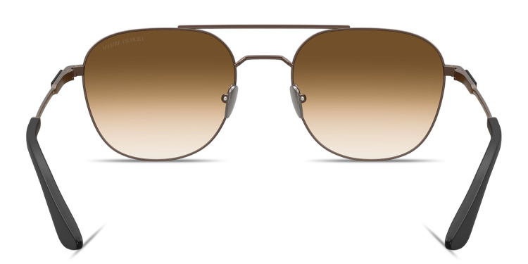 تسوق نظارات شمسية مربّعة بتوقيع العلامة جورجو أرماني بلون نحاسي أونلاين.