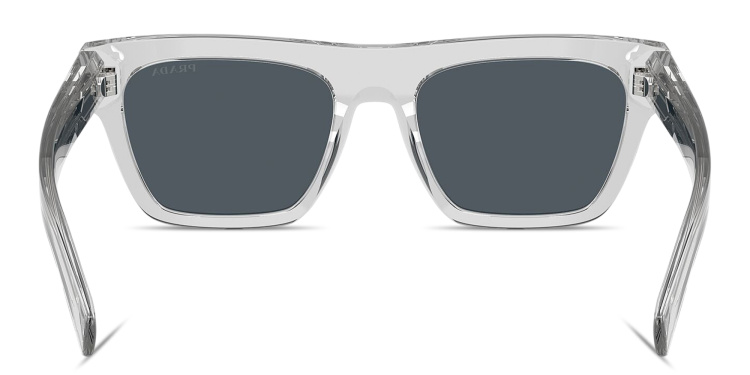 تسوق نظارات شمسية مستطيلة بتوقيع العلامة برادا بلون رمادي أونلاين.