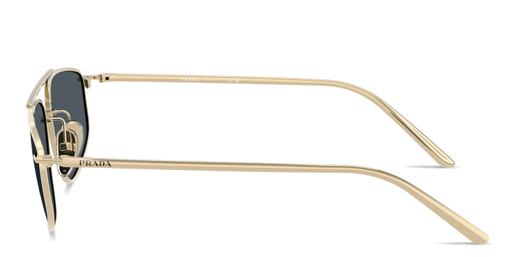 تسوق نظارات شمسية طراز بيلو بتوقيع العلامة برادا بلون ذهبي أونلاين.