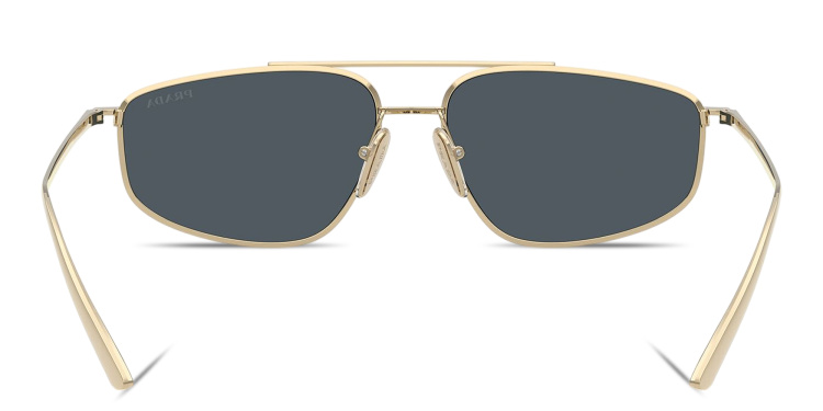 تسوق نظارات شمسية طراز بيلو بتوقيع العلامة برادا بلون ذهبي أونلاين.