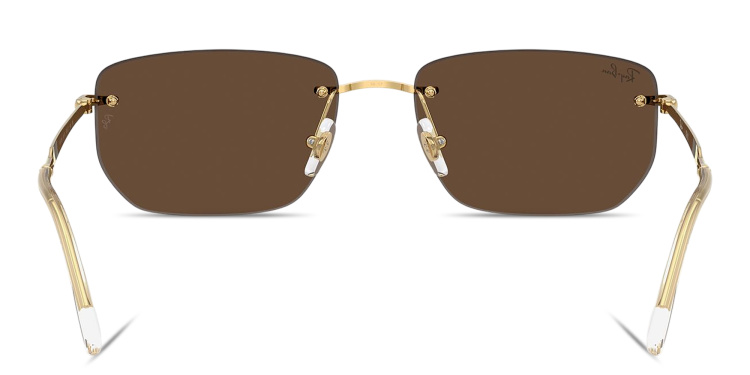 تسوق نظارات شمسية غير منتظمة بدون إطار للجنسين بتوقيع العلامة راي بان بلون ذهبي أونلاين.