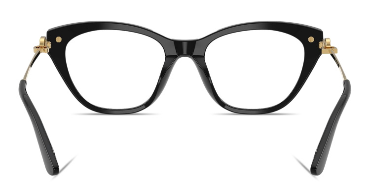 Shop Dolce & Gabbana DG Butterfly Eyeglasses in Black online.