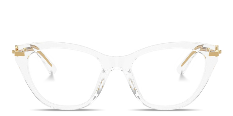 Shop Dolce & Gabbana DG Butterfly Eyeglasses in Clear online.