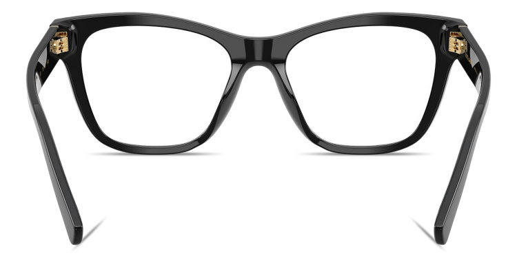 Shop Dolce & Gabbana DG Logo Square Eyeglasses in Black online.