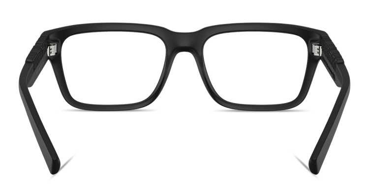 Shop Dolce & Gabbana Logo Signature Unisex Rectangle Eyeglasses in Black online.